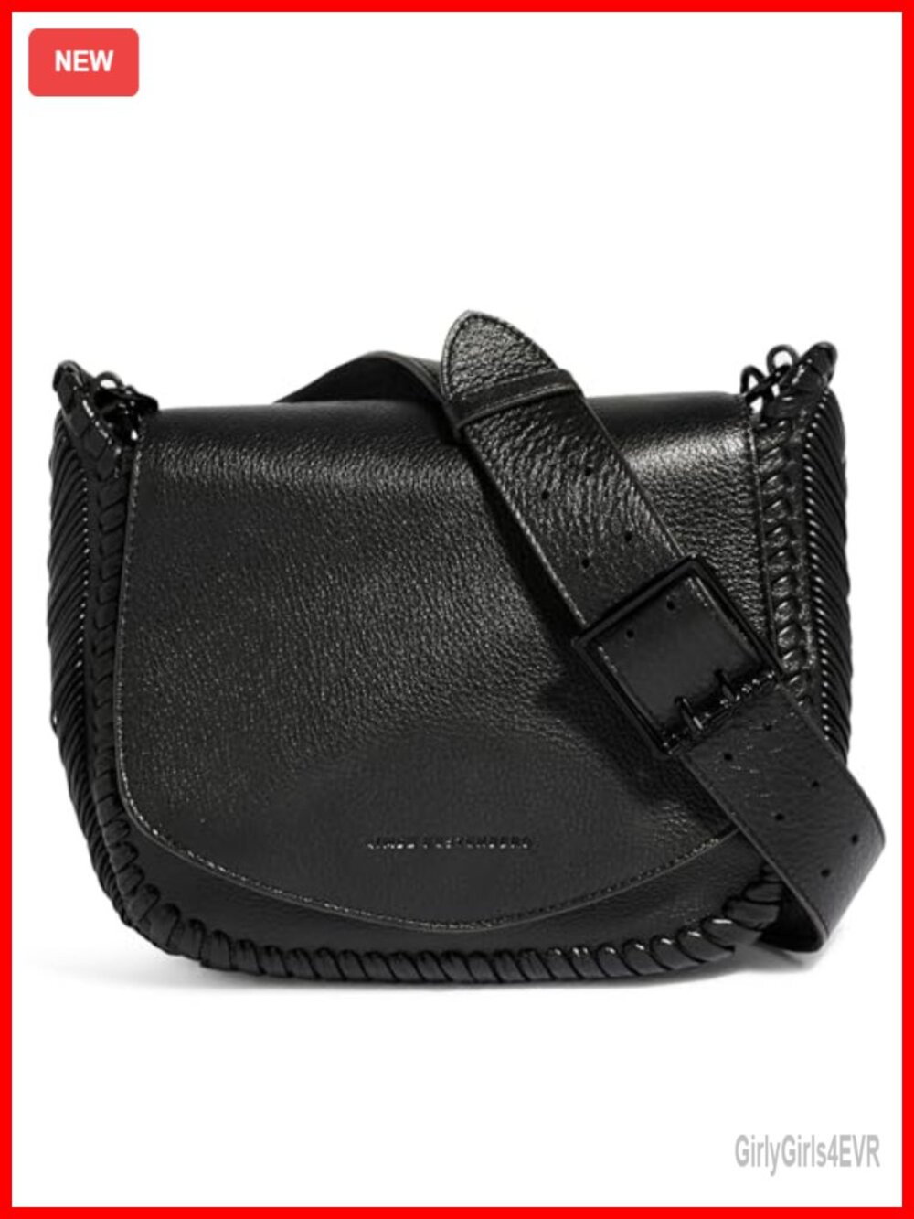Leather Saddle Crossbody Bag Adjustable Removable Strap